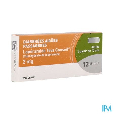 LOPERAMIDE 2MG TEVA CONS GELULE12 — Pharmacie Juin