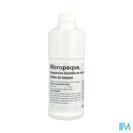 MICROPAQUE SUSP ORALE/RECTALE500ML — Pharmacie de l'Hopital - Kremlin-bicêtre