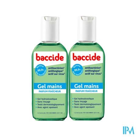 Cooper Baccide Gel Sans Rincage Mains Vert 100ml X2 — Pharmacie du Pilori