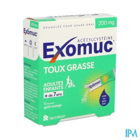 Exomuc 200mg Granules Pour Usage Oral Stick 2g 15