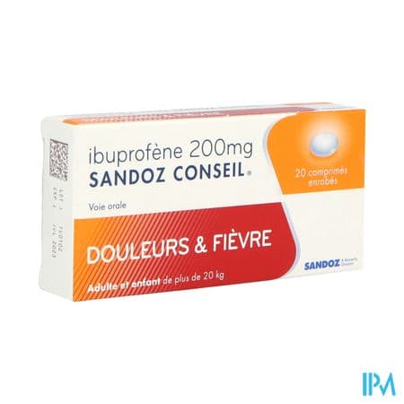 Ibuprofene Sandoz Conseil 200mg Comprime 20