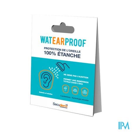 Secuderm Watearproof Protege Oreille Etanche Pour Douche X4