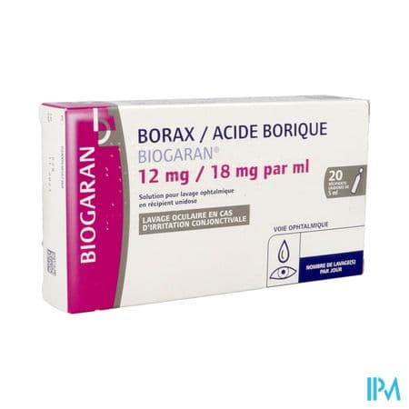BORAX/AC.BORIQUE BGR SOL OPH 5ML20 — Pharmacie Principal Port-de-Bouc