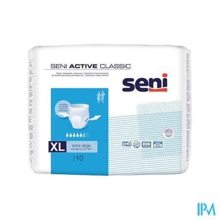 SENI ACTIVE CLASSIC PANTS XL 10 — Pharmacie Européenne 24/24 de la place de clichy