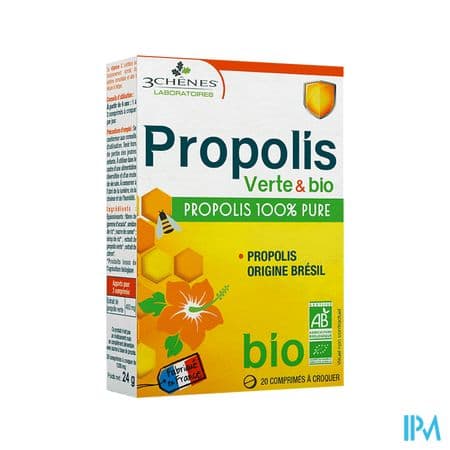 3chenes Propolis Verte Pure Bio Comprime A Croquer 20