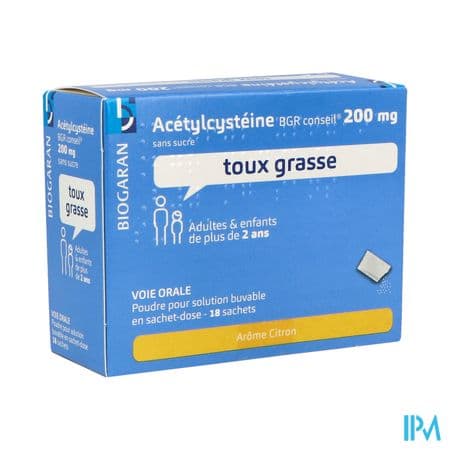 ACETYLCYSTEINE 200MG BGR C SACH18 — Pharmacie des Chalâtres