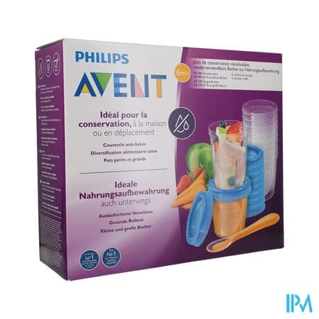 Avent Pot Conservation Pour Puree Scf721/20 X20 — Pharmacie Pharmavance Puteaux