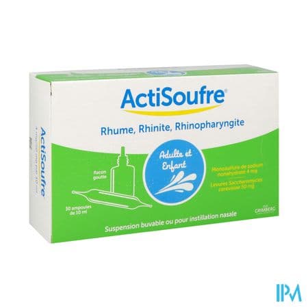 ACTISOUFRE AMP BUV NAS 10ML 30