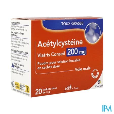 ACETYLCYSTEINE 200MG VTS SACH 20 — Pharmacie de Saint Rambert Lyon