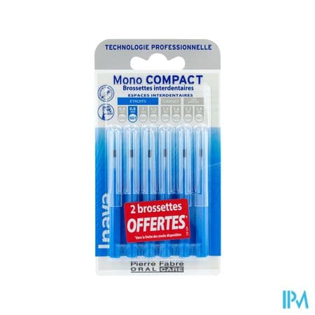 Inava Mono Compact Brossette Bleu X4 + 2 Offert