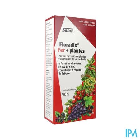 Salus Floradix Fer + Plantes Cocktail 500ml — Pharmacie Franklin ELSIE