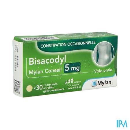 BISACODYL 5MG VTS CONS CPR 30 — Pharmacie St Honoré - Amiens