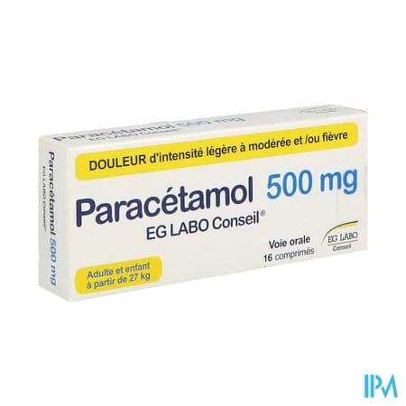 PARACETAMOL 500MG EG CONS CPR16