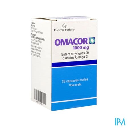 Omacor 1000mg Capsule Molle 28 — Pharmacie de la Gare Dijon