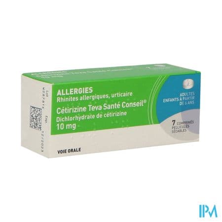 CETIRIZINE 10MG TEVA CONS CPR SEC7