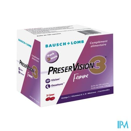 PRESERVISION 3 FEMME CAPS 180