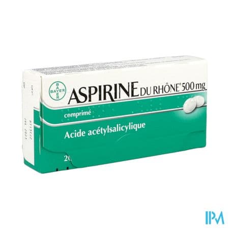 ASPIRINE 500MG RHONE CPR 20