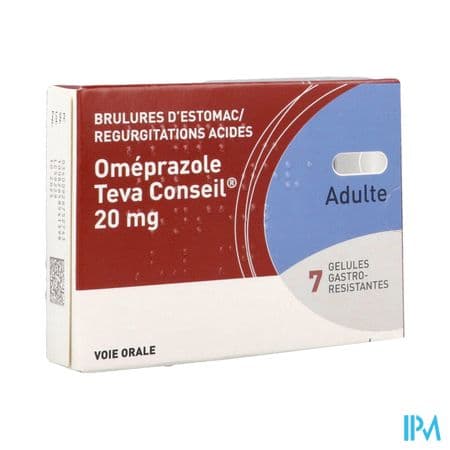 Omeprazole Teva Conseil 20mg Gelule Gastroresistante 7 — Pharmacie Oceane