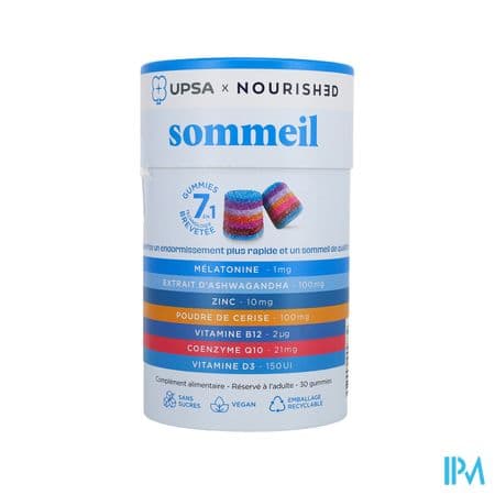 Upsa X Nourished Sommeil 7en1 Gommes 30