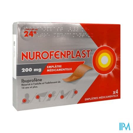 NUROFENPLAST 200MG EMPLATRE 4 — Pharmacie Gueriniere