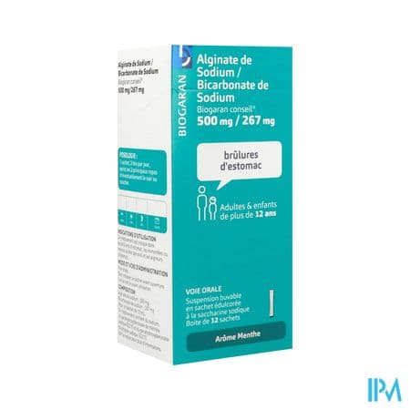 ALGINATE/BICARB SOD BGR CONS 12 — Pharmacie Allauch Village