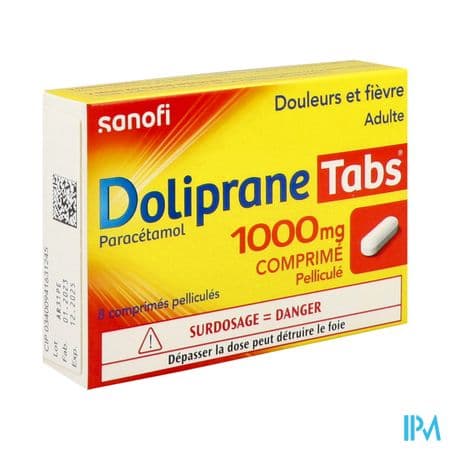 Dolipranetabs 1000mg Comprime 8