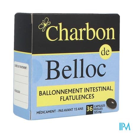 CHARBON DE BELLOC 125MG CAPS 36