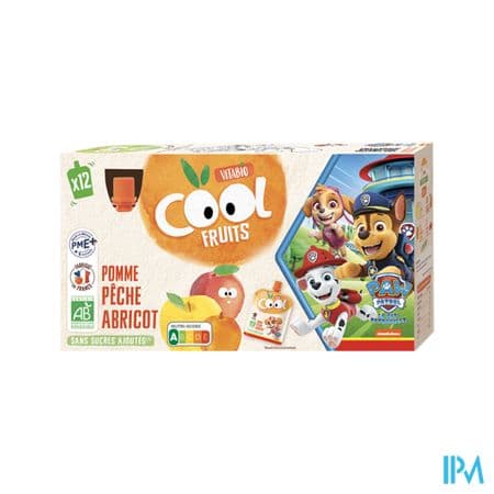 Cool Vitabio Fruits Pomme De France Peche Abricot 90g X12