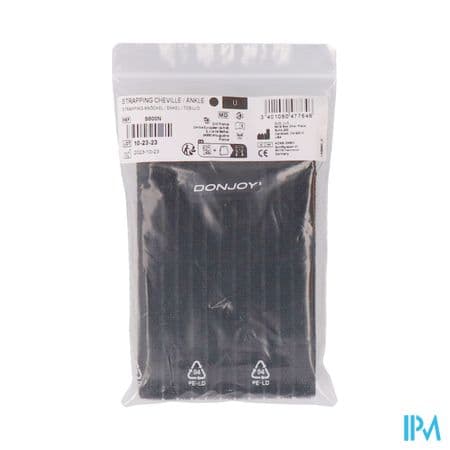 Donjoy Strapping Bande Cheville Noir Tu