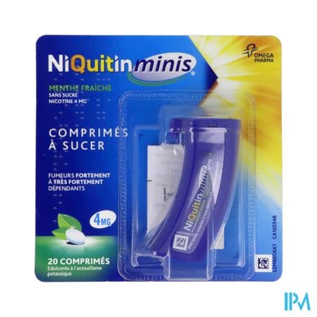 NIQUITINMINIS 4MG MENTH CPR S/S 20