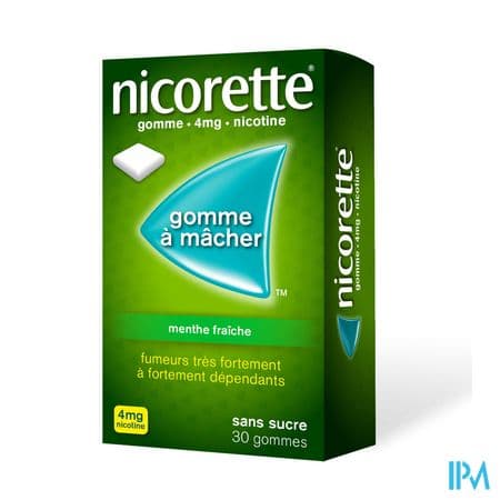 Nicorette Menthe Fraiche 4mg Sans Sucre Gommes 30