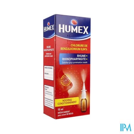 Humex Rhume Rhinopharyngite 0.04% Solution Pour Pulverisation Nasale 15ml