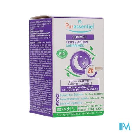 Puressentiel Comprime Triple Action Sommeil Comprime 15