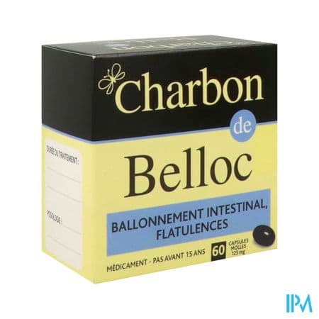 CHARBON DE BELLOC 125MG CAPS 60