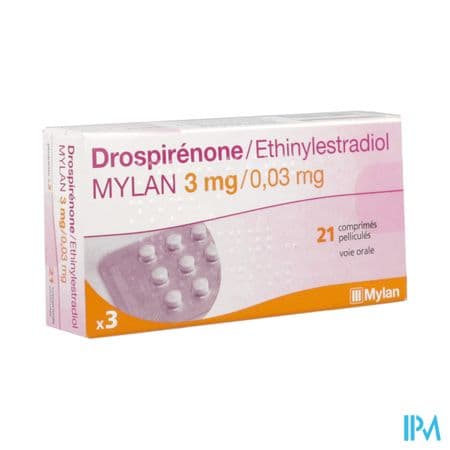 Drospirenone Ethinylestradiol Mylan 0mg03/3mg Comprime 21 X3 — Pharmacie du Grand Vitrolles