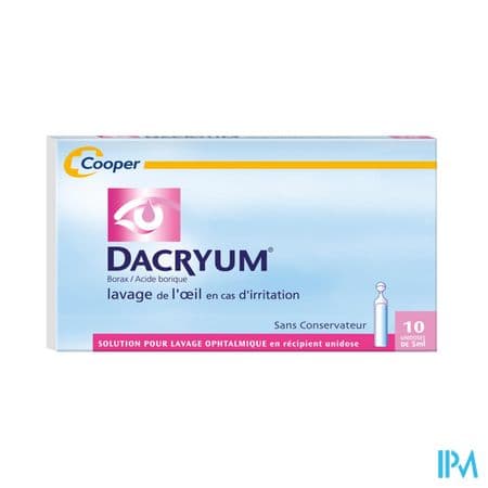 Dacryum Solution Pour Lav Ophtalmique Unidose 5ml 10