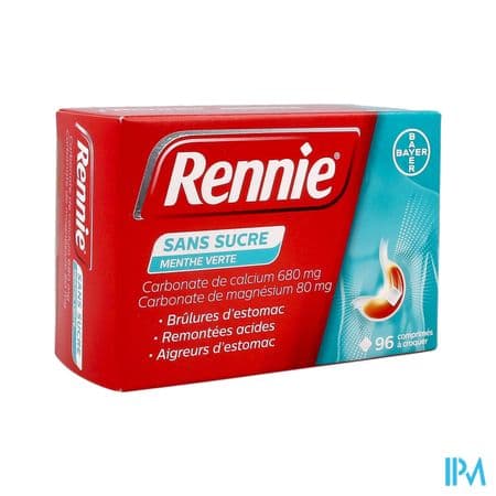 Rennie Sans Sucre Comprime A Croquer 96