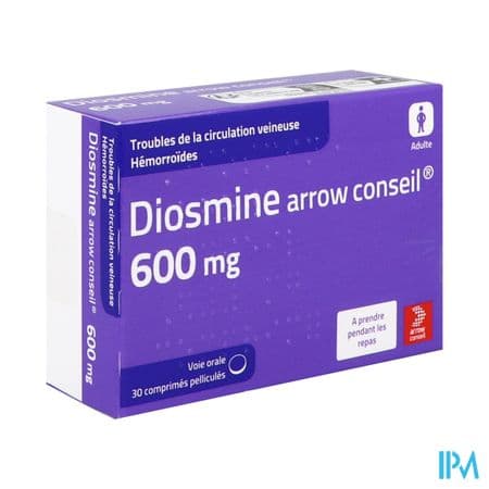 Diosmine Arrow Conseil 600mg Comprime Pellicule 30