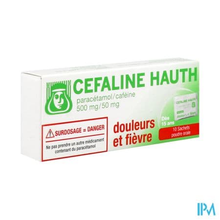 Cefaline Hauth 500mg/50mg Poudre Orale Sachet 10