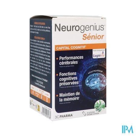 3c Pharma Neurogenius Senior Stick 20 — Pharmacie Principale des Grésillons