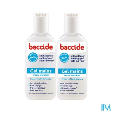 Cooper Baccide Gel Peaux Sensibles 100ml X2