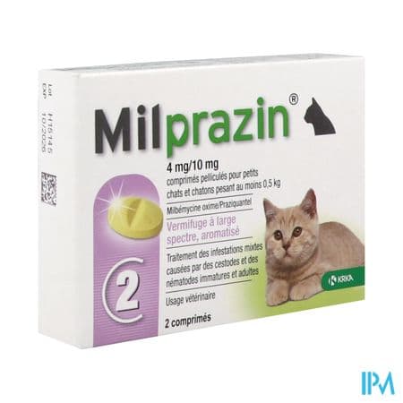 Milprazin 4mg/10mg Chat Comprime 2 — Pharmacie Lafayette de Roubaix