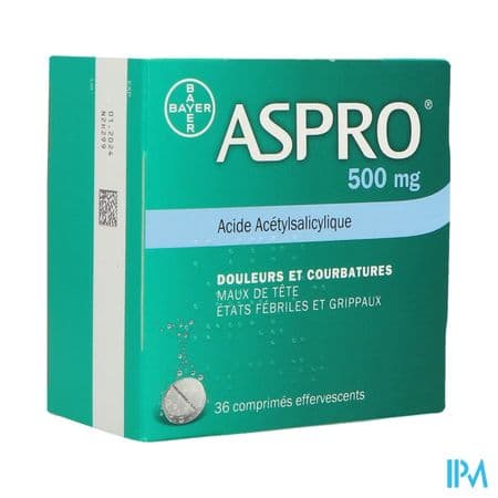 ASPRO 500MG CPR EFF 36