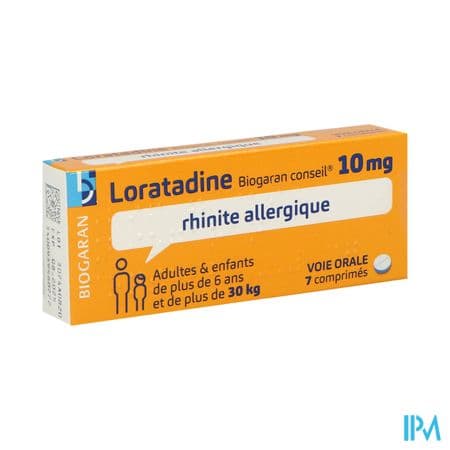 Loratadine Biogaran Conseil 10mg Comprime 7