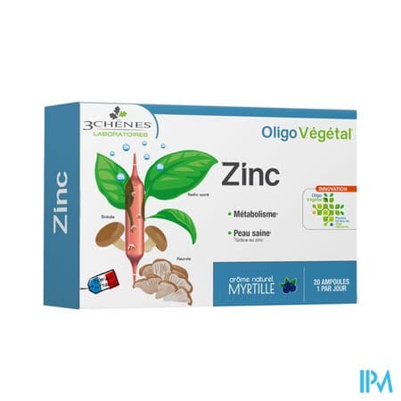3 CHENES OLIGOVEGETAL ZINC AMP20ML — Pharmacie Tocaven - Bordeaux