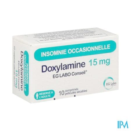 Doxylamine Eg Labo Conseil 15mg Comprime Secable 10 — Pharmacie de Bourran by Nexum