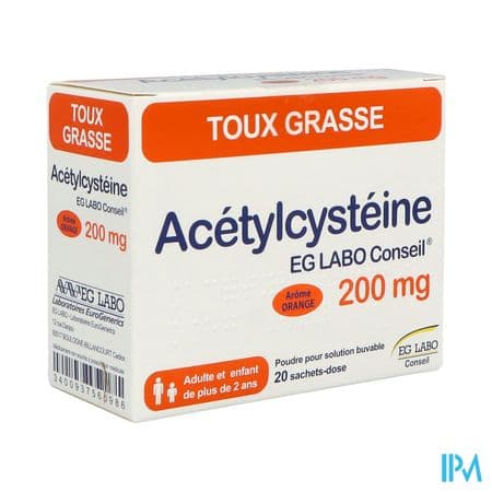ACETYLCYSTEINE 200MG EG SACHET 20 — Pharmacie Principale des Grésillons