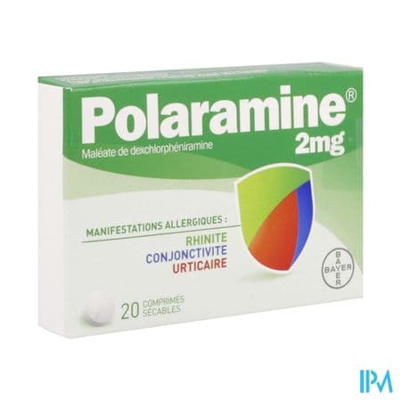 Polaramine 2mg Comprime Secable 20 — Pharmacie Lafayette de Roubaix