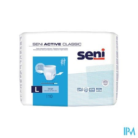 SENI ACTIVE CLASSIC PANTS L 10 — Pharmacie Européenne 24/24 de la place de clichy