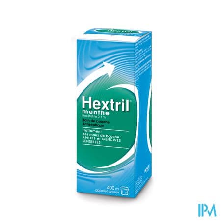 Hextril Menthe 0.1% Solution Pour Bain De Bouche 400ml